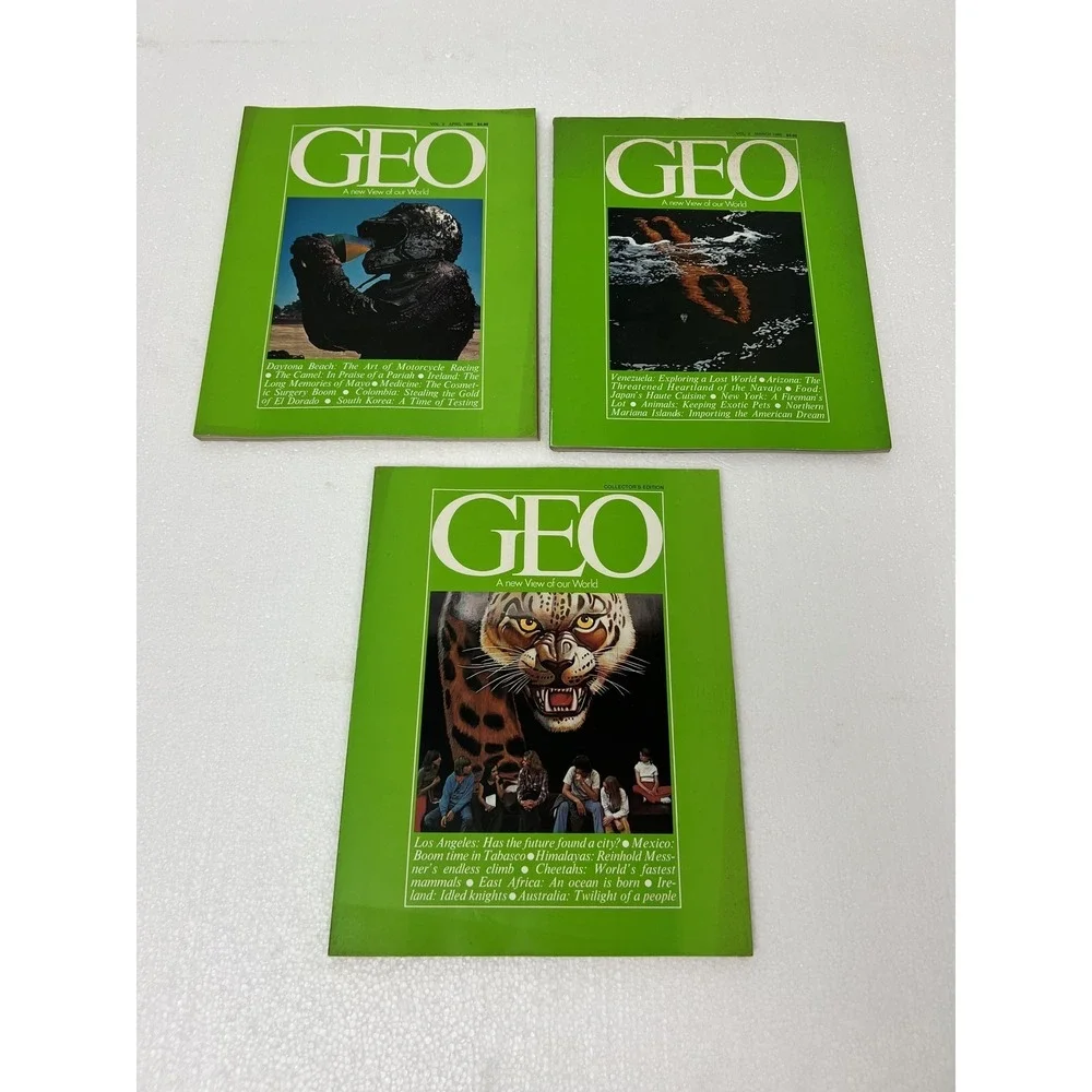 GEO Magazine Lot x3 March April 1980 Collector's Edition A NEW VIEW OF OUR WORLD
